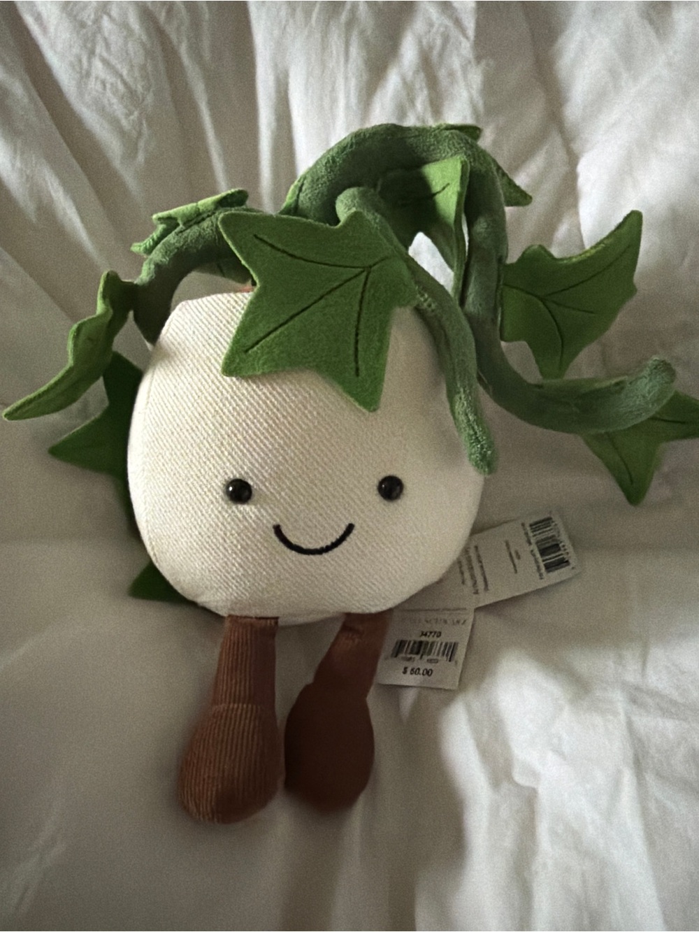 Jellycat Plush Ivy Toy with Green Leaf Top, Authentic